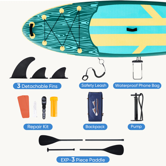 An Inflatable Stand-up Kayak, Equipped With Anti-slip Deck, Durable High-quality Materials And Complete Kayak Accessories.