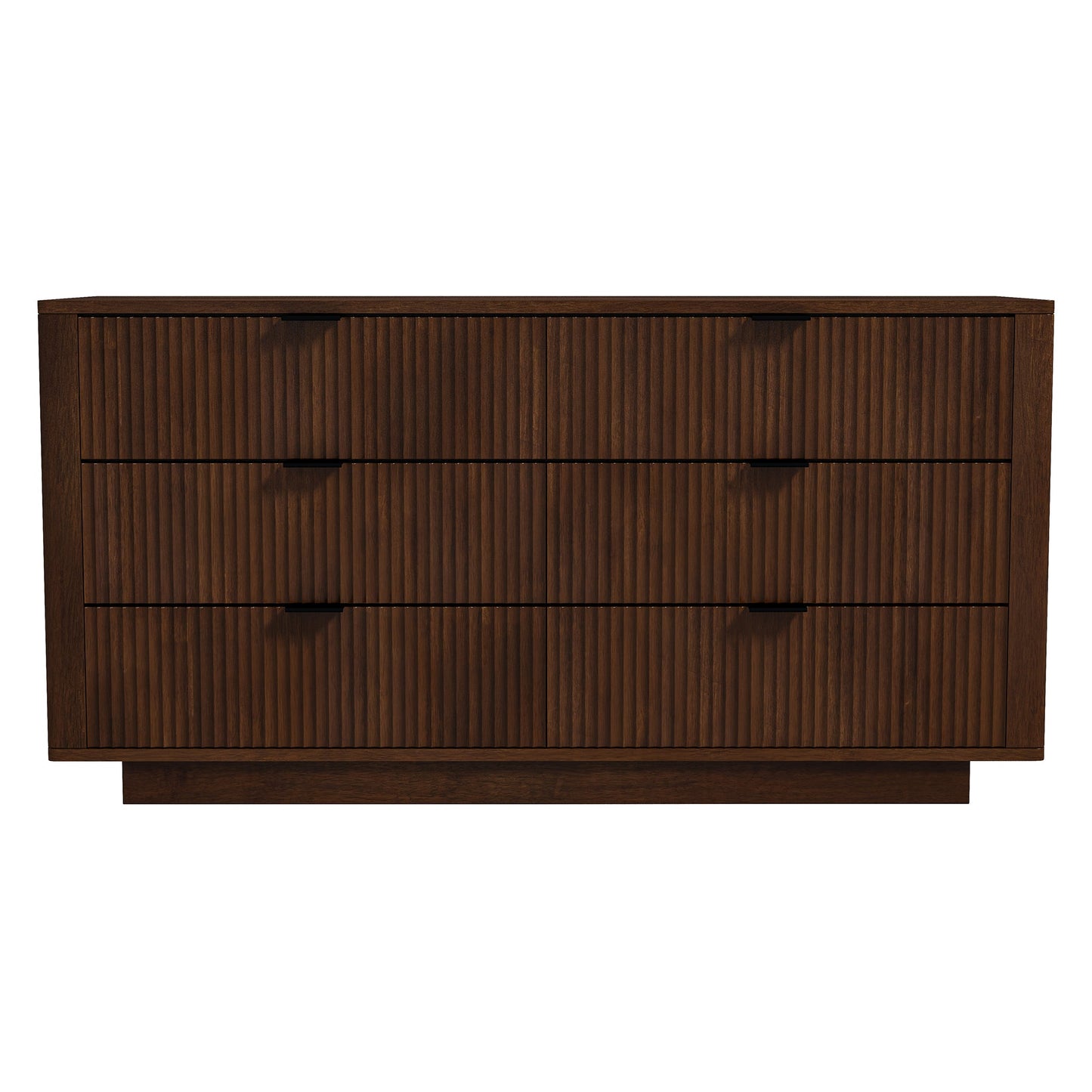 Lola Mid Century Modern Walnut Dresser With 6 Drawers,TV Stand For Living Room, Dresser For Bedroom Chest Of Dresser, Storage Organizers Units, Nightstand For Bed