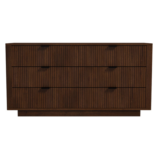 Lola Mid Century Modern Walnut Dresser With 6 Drawers,TV Stand For Living Room, Dresser For Bedroom Chest Of Dresser, Storage Organizers Units, Nightstand For Bed