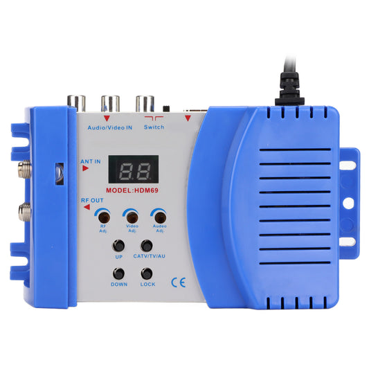 HD Modulator PAL NTSC Format Drive Free HD Multimedia Interface AV To RF Converter For Home TV 90‑240VUS Plug