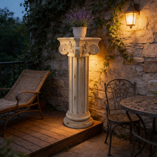 Pedestal Column Plant Stand 28.93   Tall Roman Column With Base Roman Pillar Greek Column Magnesium Oxide Statue Sculpture Pedestal Stand Holder For Indoor Outdoor Wedding Birthday Party Decorate