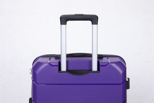 Hardshell Suitcase Spinner Wheels PP Luggage Sets Lightweight Durable Suitcase With TSA Lock,3-Piece Set   20  24  28   ,Purple