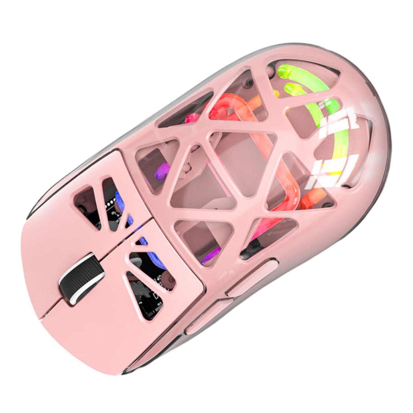 Wireless Gaming Mouse Lightweight 3 Modes Bluetooth 2.4G Type C Wired Mouse 4800DPI More Than 200Hrs Battery Life For Win11 Pink