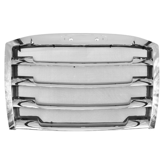 Chrome Front Grille Compatible With Freightliner Cascadia, With Bug Screen