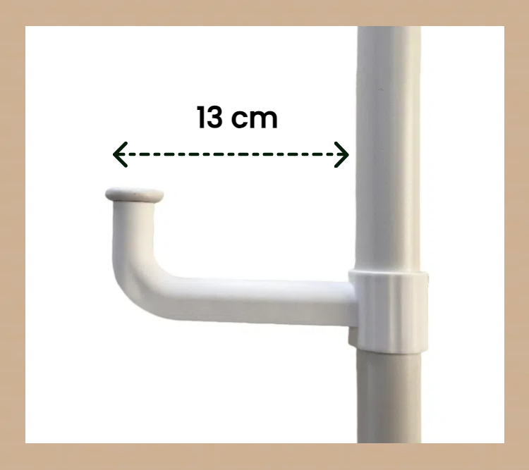 New Style With Trays Adjustable Laundry Pole Clothes Drying Rack Coat Hanger DIY Floor To Ceiling Tension Rod Storage Organizer For Indoor, Balcony - White