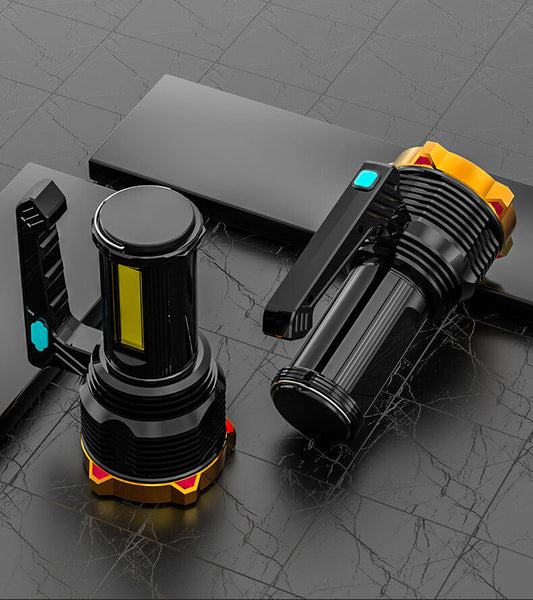 LED Torch USB Rechargeable COB Flashlight Spotlight Camping Light Most Powerful Work Light