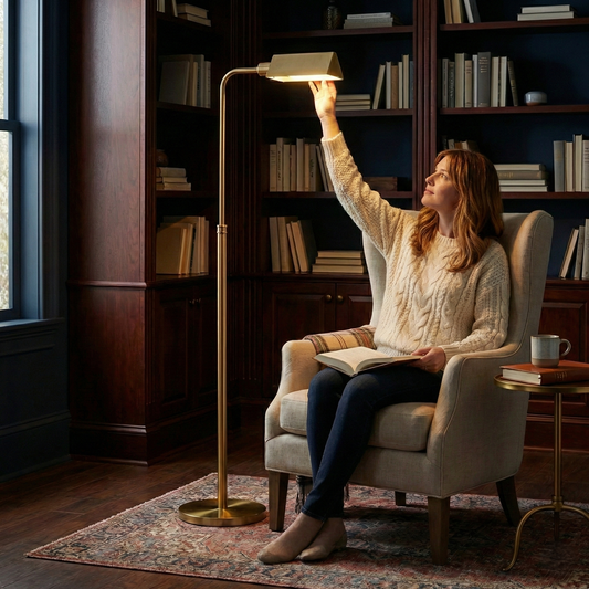 Minimalist Floor Lamp, Slim Standing Light With Neutral Shade For Contemporary Living Room & Bedroom Ambience 110-120V Elara Floor Lamp Gold Outer And White Inner