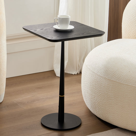 MDF With Metal Feet, Square, Located In Living Space And Lounge Area, Coffee Table, Computer Desk, Black, 15.74D X23.77H
