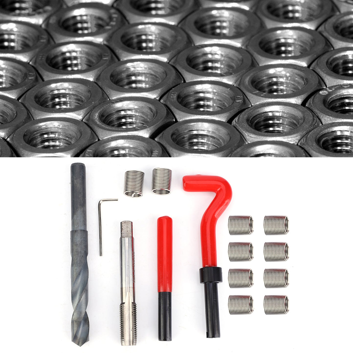 15 Pcs Thread Inserts M14x1.5 Female Thread Repairing Accessory Assortment Kit