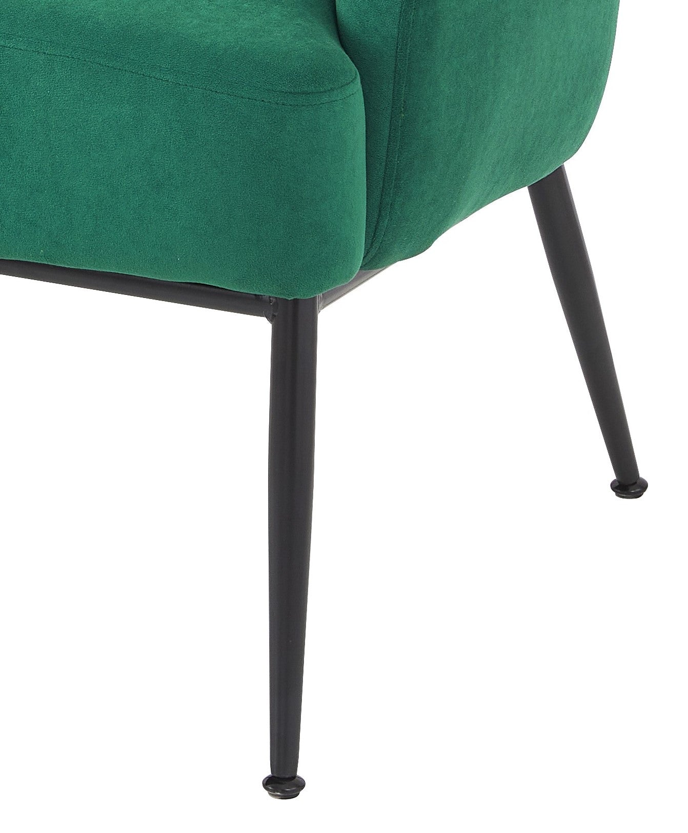Green Velvet Accent Chair, Modern Upholstered Armchair With Metal Legs, Comfy Side Chair For Living Room Bedroom