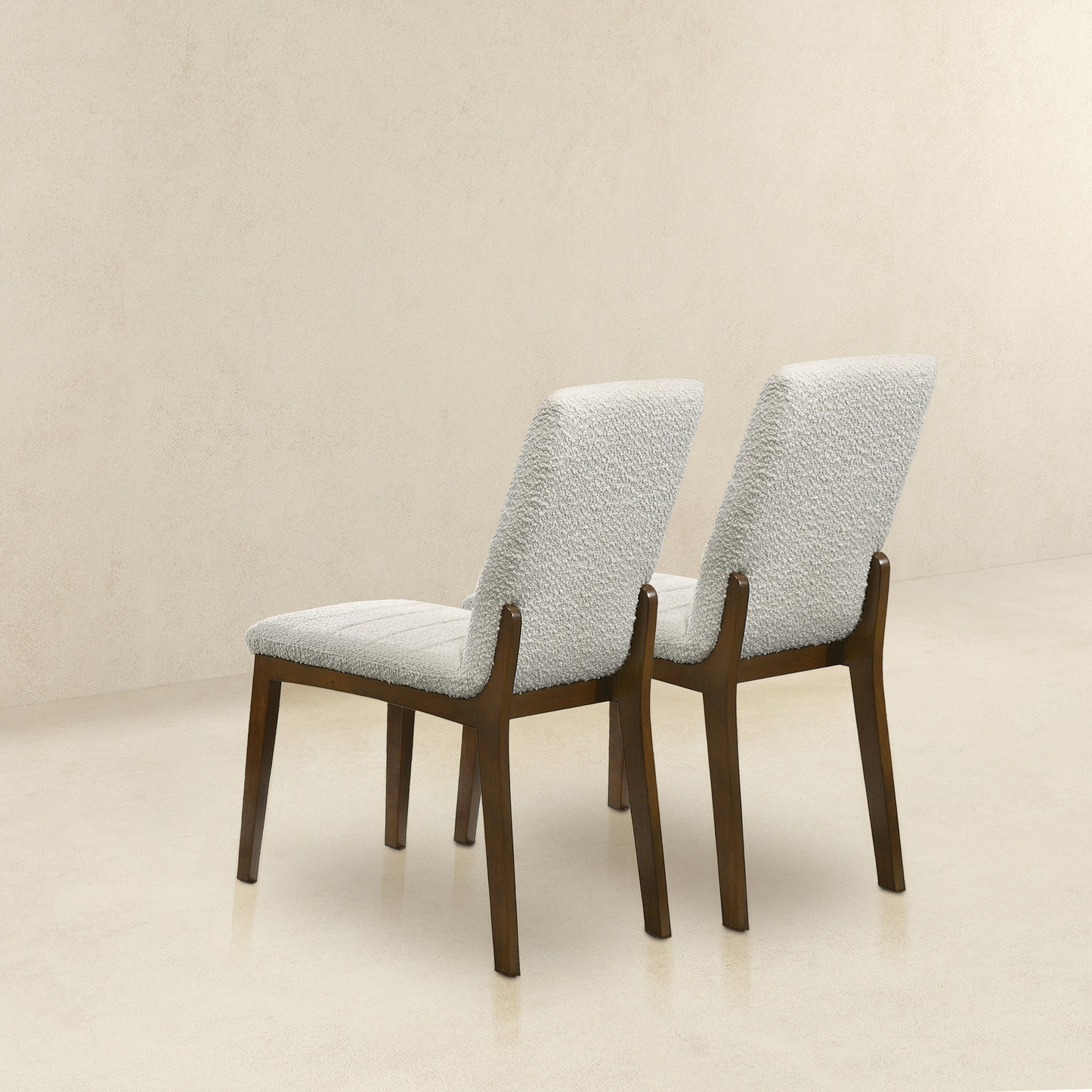 Ines White Boucle Dining Chair   Set Of 2