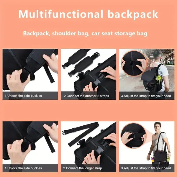Car Front Seat Organiser Bag [Updated ] Dedicated Tablet And Laptop Storage Stable Side Strap Soft Adjustable Shoulder Strap And Hardened Strap Buckle Your Office Away From The Office