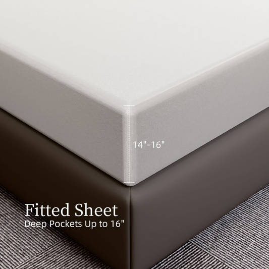 Bedding King Bed Sheets Set - 4 Piece Bedding - Brushed Microfiber - Shrinkage And Fade Resistant - Easy Care -King, White