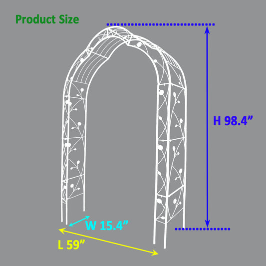 Metal Garden Arch Assemble Freely With 8 Styles Garden Arbor Trellis Climbing Plants Support Rose Arch Outdoor Arch Wedding Arch Party Events Archway Cream White