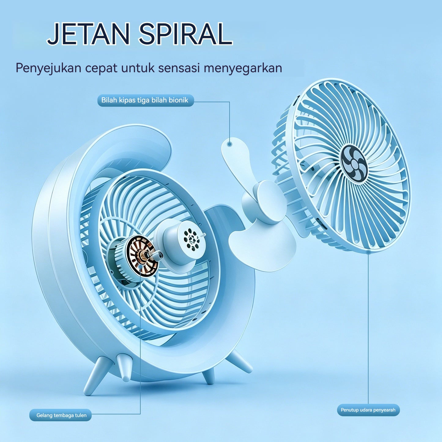Lamp Effect Fan Powder Li-On Rechargeable   --PiNk