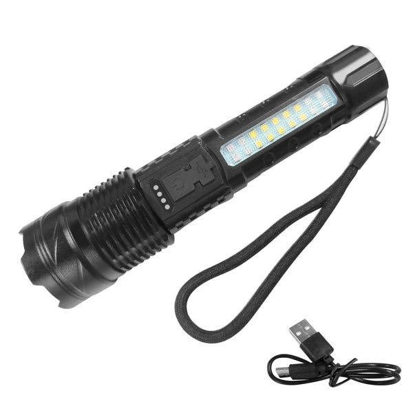 2Pack-USB Rechargeable LED Flashlight Adjustable Focus Camping Hiking Outdoor Flashlight Work Light Logistics - Only For USPS. TK And TMEU Only For Self-pickup
