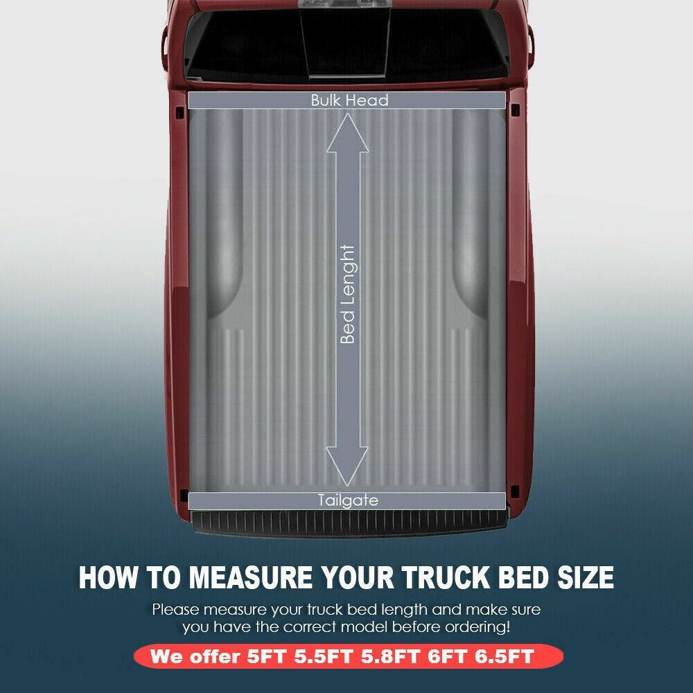 4-FOLD 6.5FT Tonneau Bed Cover Soft---A86364-2022M32302J1011