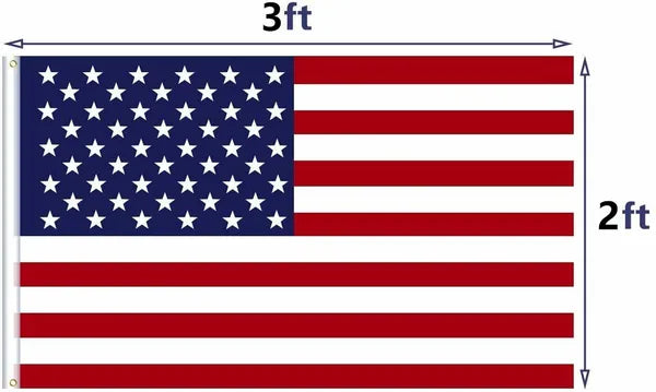 4pcs 2X3FT 60x90cm American Flag USA Flag Printed Nylon Flag National Flag W&Brass Grommets Courtyard Decoration Festival Decoration Flag Logistics Only For USPS. TK&TMEU Only For Self-pickup