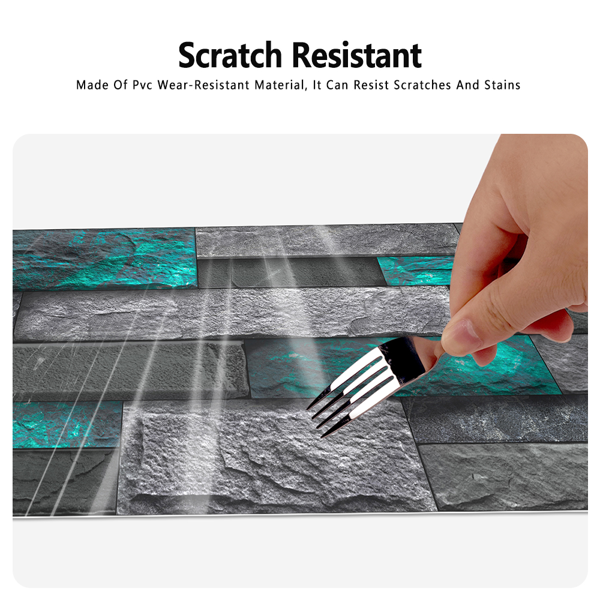 Modern Green Marble Stone Tile Peel And Stick Wallpaper Removable Self-Adhesive Wall Sticker Wallpaper PVC Home Decoration