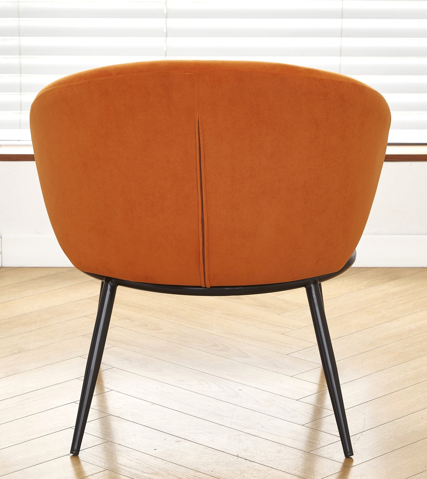Round Velvet Accent Chair, Mid-Century Modern Upholstered Armchair With Metal Legs, Comfy Barrel Side Chair For Living Room Bedroom