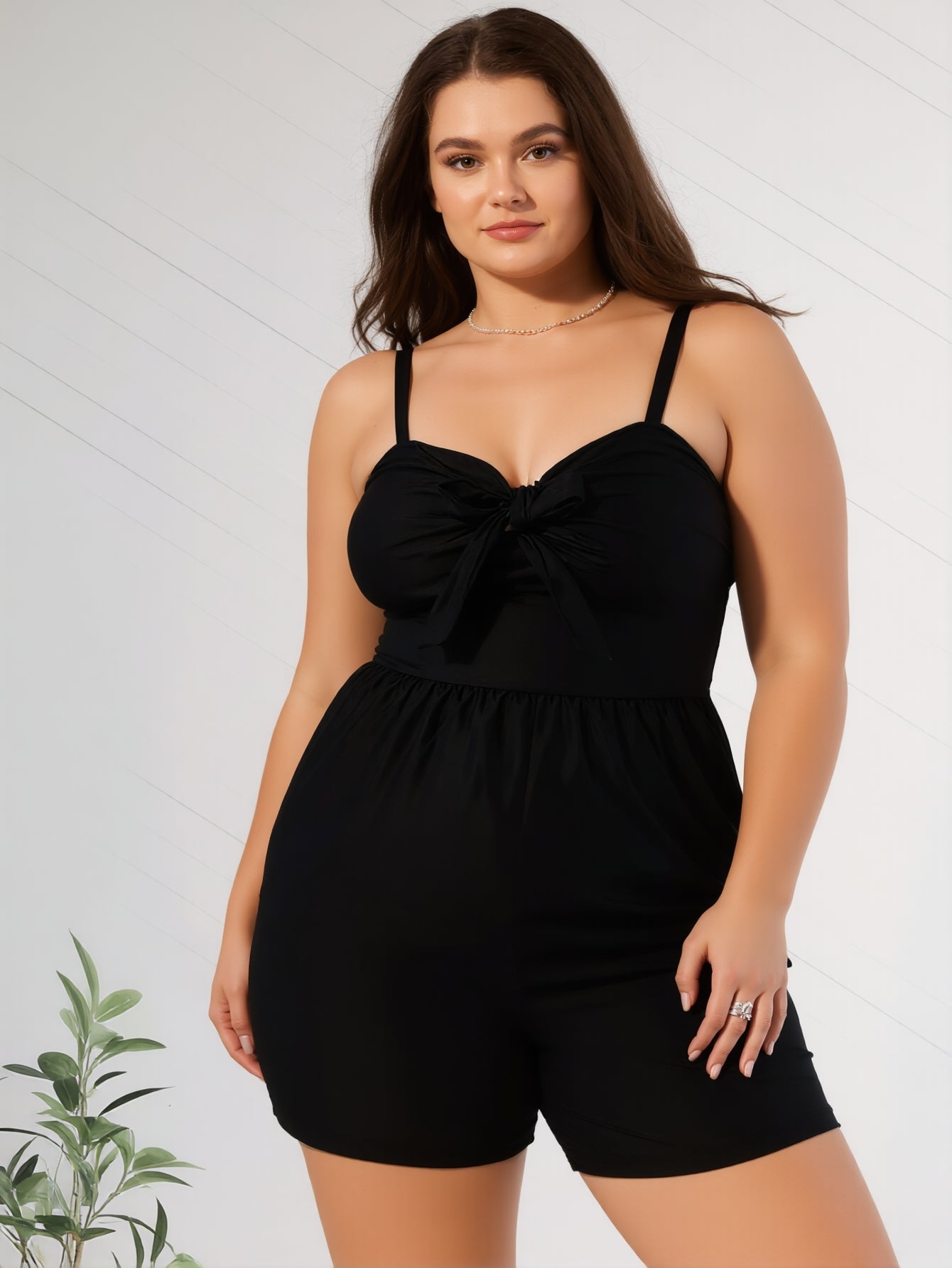 New Elegant And Fashionable Women's StyleWomen's Swimsuit For Beach Vacation With High Neck And Adjustable StrapsBeach Tankini-M062
