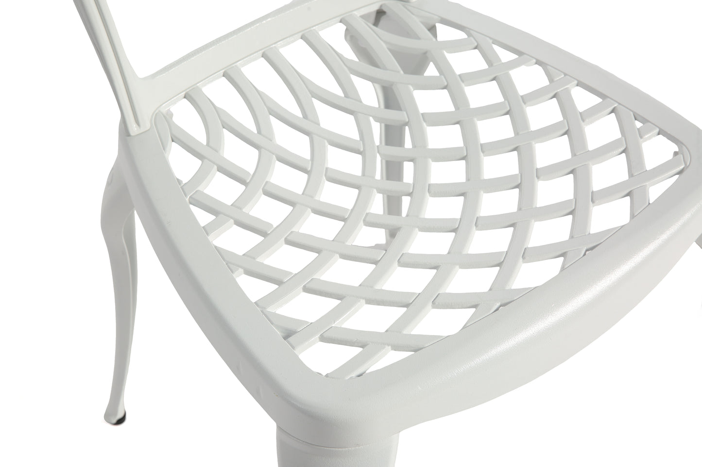 Bistro Set 3 Piece Rustproof Cast Aluminum Patio Furniture Sets 2 Chairs And 1 Round Table Outdoor, Garden, Patio, Balcony, White