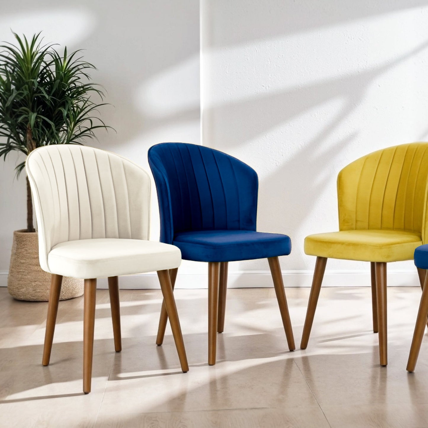 Parsons Dining Chair Set Of 2 - Gold Velvet
