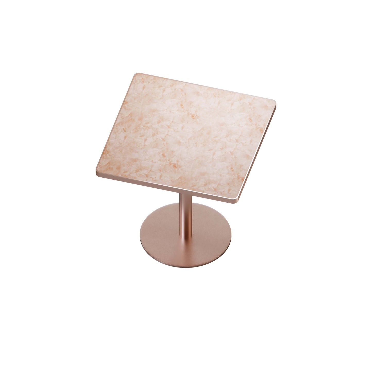 Squard Modern Dinning Table 31.5 Inches Bistro Table Tulip Table With Faux Marble Top,Easy Assemble,Sturdy Metal Frame Diameter