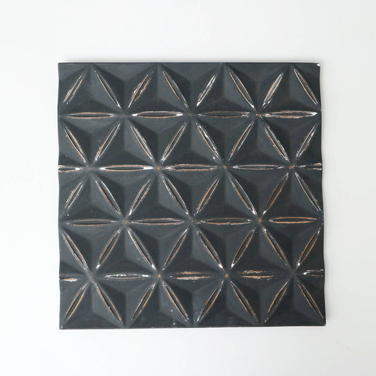 Black Square Shape Handcrafted MDF Wall Decor -16 X16  Elegant Home Accent