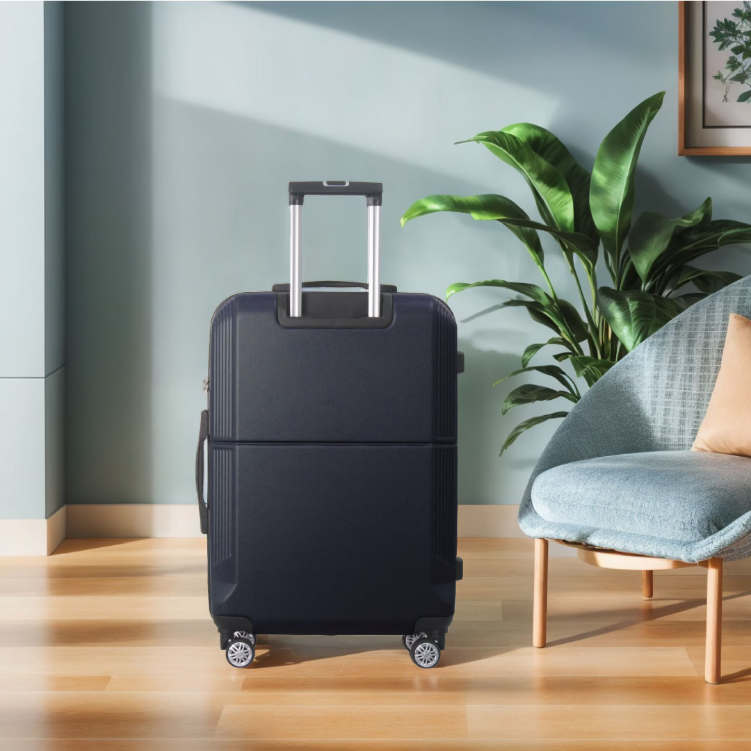 BLUE 3-Piece Premium ABS Luggage Set-20, 24, And 28 Suitcases With Multi-Position Handle, Silent Spinner Wheels, And TSA-Approved Lock-Durable, Stylish, And Spacious Travel Gear