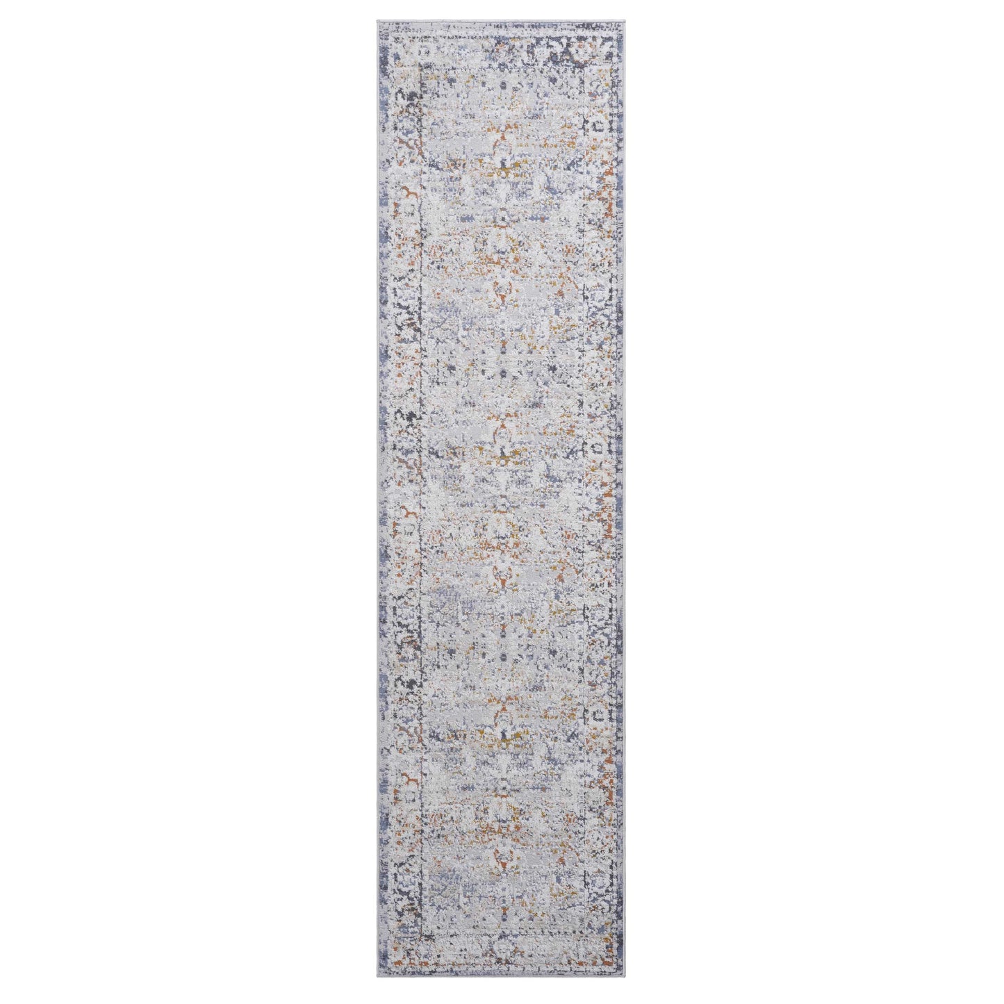 PAYAS  2X8 Ivory  Grey  Traditional Runner Rug