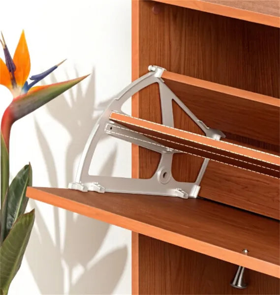 Narrow Shoe Cabinet With 2 Flip Drawers, Slim Freestanding Shoe Storage Cabinet With Adjustable Shelves, Anti-Tipping Hidden Shoe Organizer