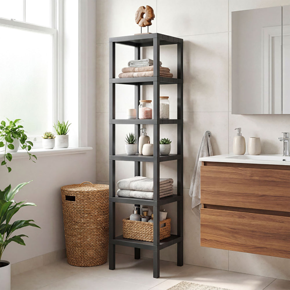 6 Tier Plastic Modular Storage Shelves For Living Room And Kitchen High-quality PP For The Living Room, Bathroom And Kitchen