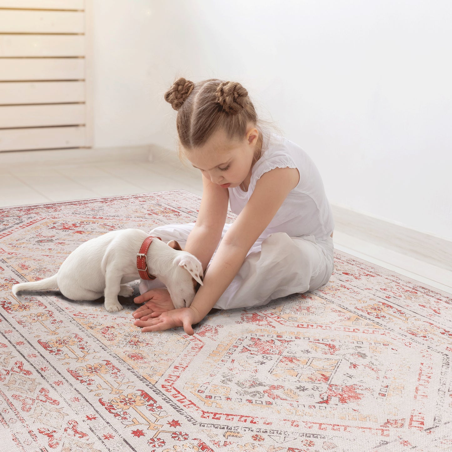 MAVAL Beige Washable Rug 2'6'' X 10' Runner Rug  Beige, 2'6'' X 10'