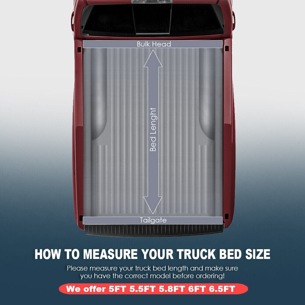 Tonneau Cover 6.5FT 4-FOLD Truck BedWaterproof---A86364-2011M32102J1011