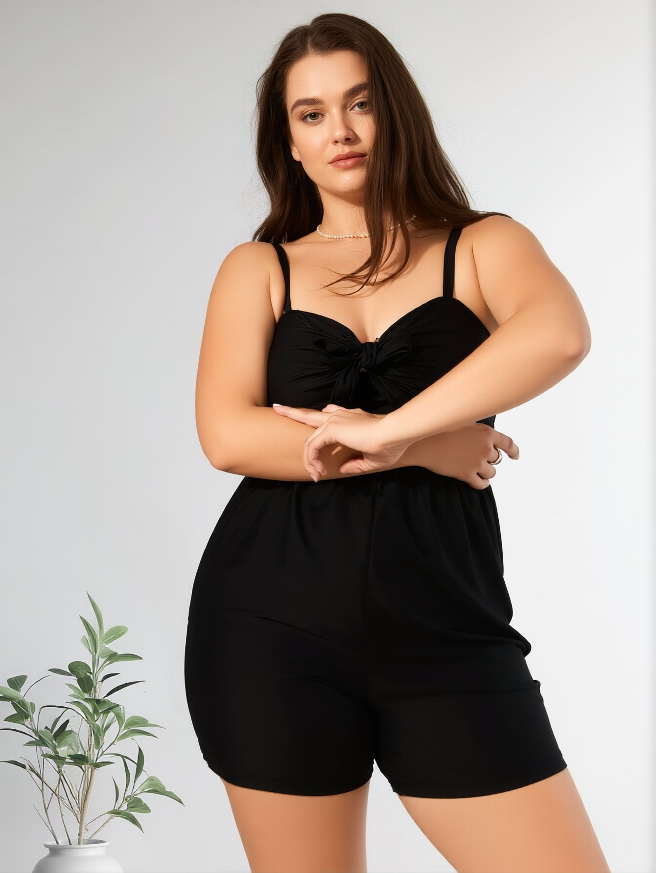 New Elegant And Fashionable Women's StyleWomen's Swimsuit For Beach Vacation With High Neck And Adjustable StrapsBeach Tankini-M062