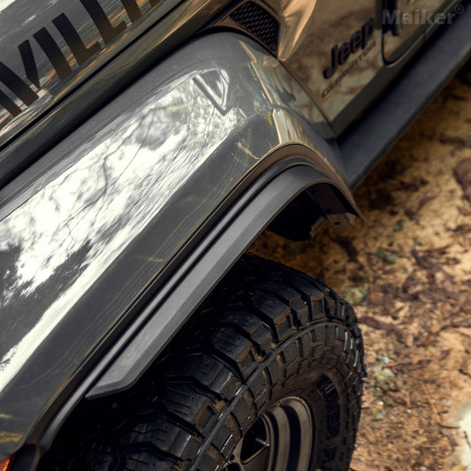 Front & Rear Fender Flares Compatible With 2018-2026  Wrangler JL & JLU Unlimited Sahara  Fit Original Low Fender ,Not Fit 4xe