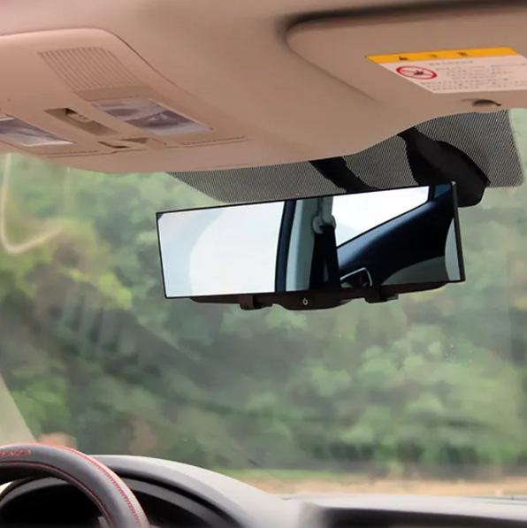 Car Rearview Mirror 11.4in Interior Clip-on Curve Convex Panoramic Anti-glare Rear View Mirrors