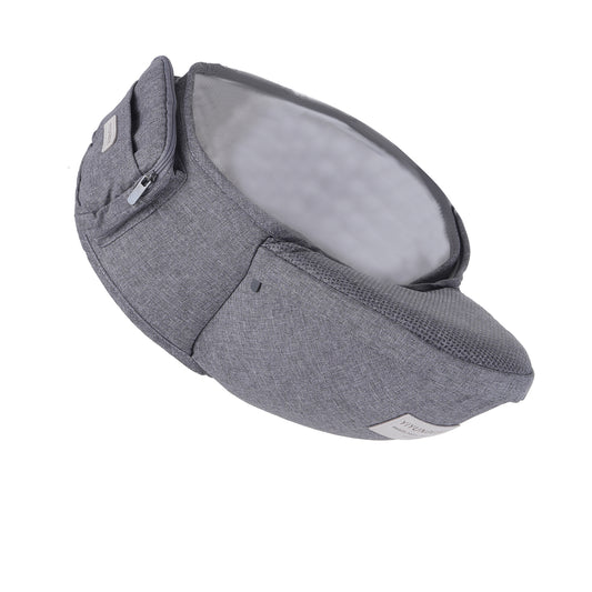 Ergonomic Hip Seat Baby Carrier, Ergonomic Baby Hip Seat, Adjustable Waist Belt, Zipper Pocket For Essentials, For 0-36 Months Newborn &amp; Toddler, 7-41lbs Gray