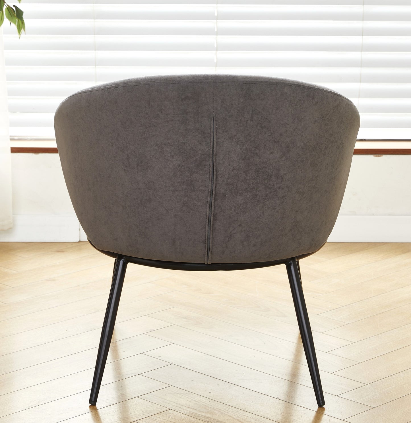 Round Velvet Accent Chair, Mid-Century Modern Upholstered Armchair With Metal Legs, Comfy Barrel Side Chair For Living Room Bedroom
