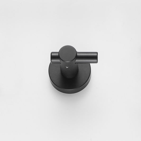 Round Base Wall Hanging Hook With Screws- Matte Black Hook, 2 Pack, For Entry Shoe Cabinet, Wardrobe Bathroom Bedroom Furniture Hardware