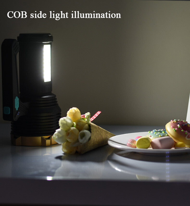 LED Torch USB Rechargeable COB Flashlight Spotlight Camping Light Most Powerful Work Light