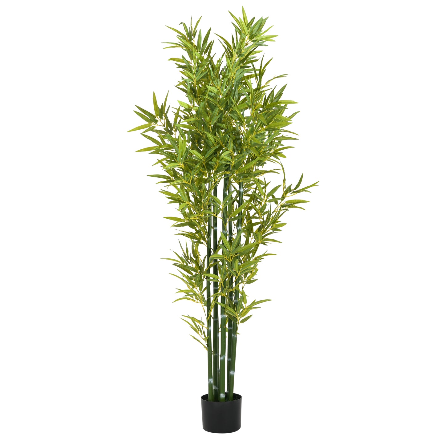 72 Artificial Bamboo With Black Plastic Pot, Set Of 2