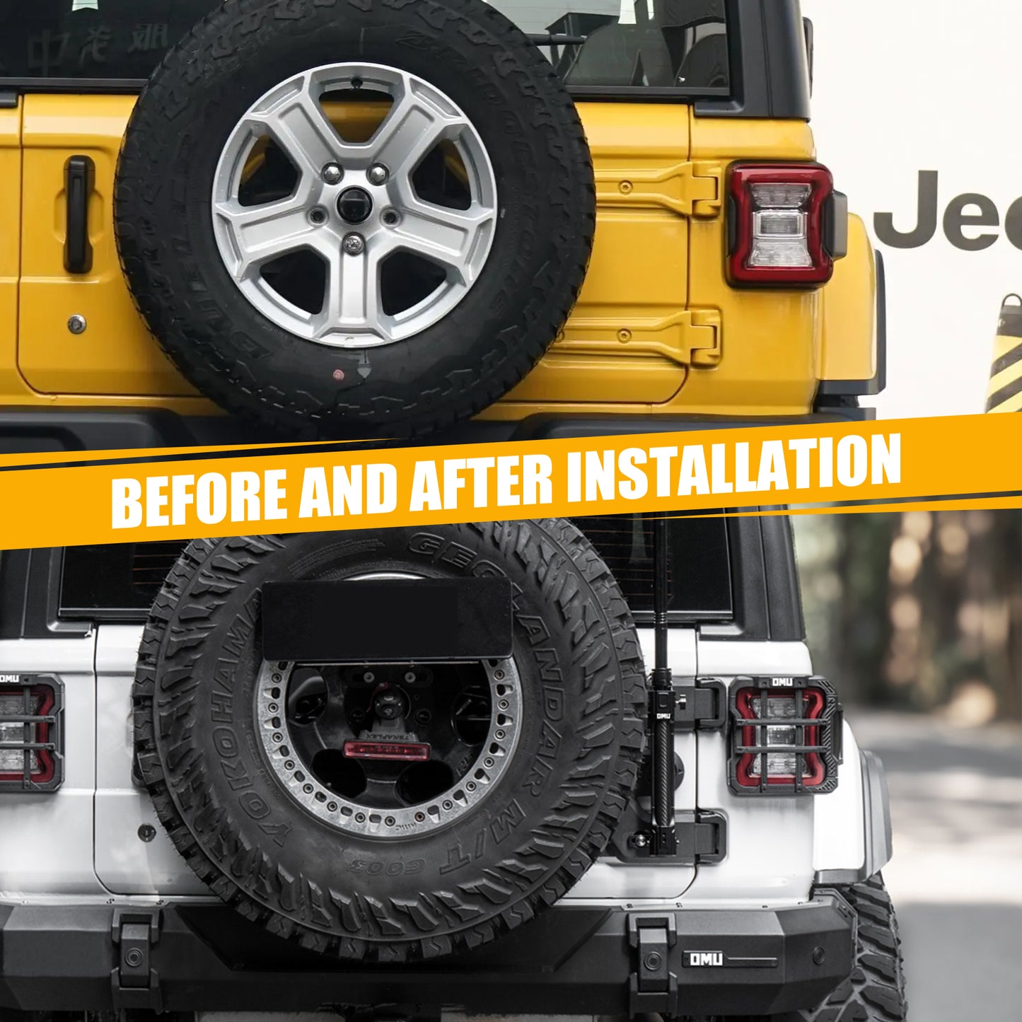 OMU Aluminum Tailgate Flagpole Holder Bracket For Jeep Wrangler JK 2007-2017 And JL2018