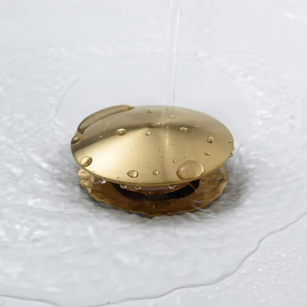 Bathroom Sink Drain With Overflow, Vessel Sink Lavatory Vanity Pop-Up Drain Stopper, 304 Stainless Steel
