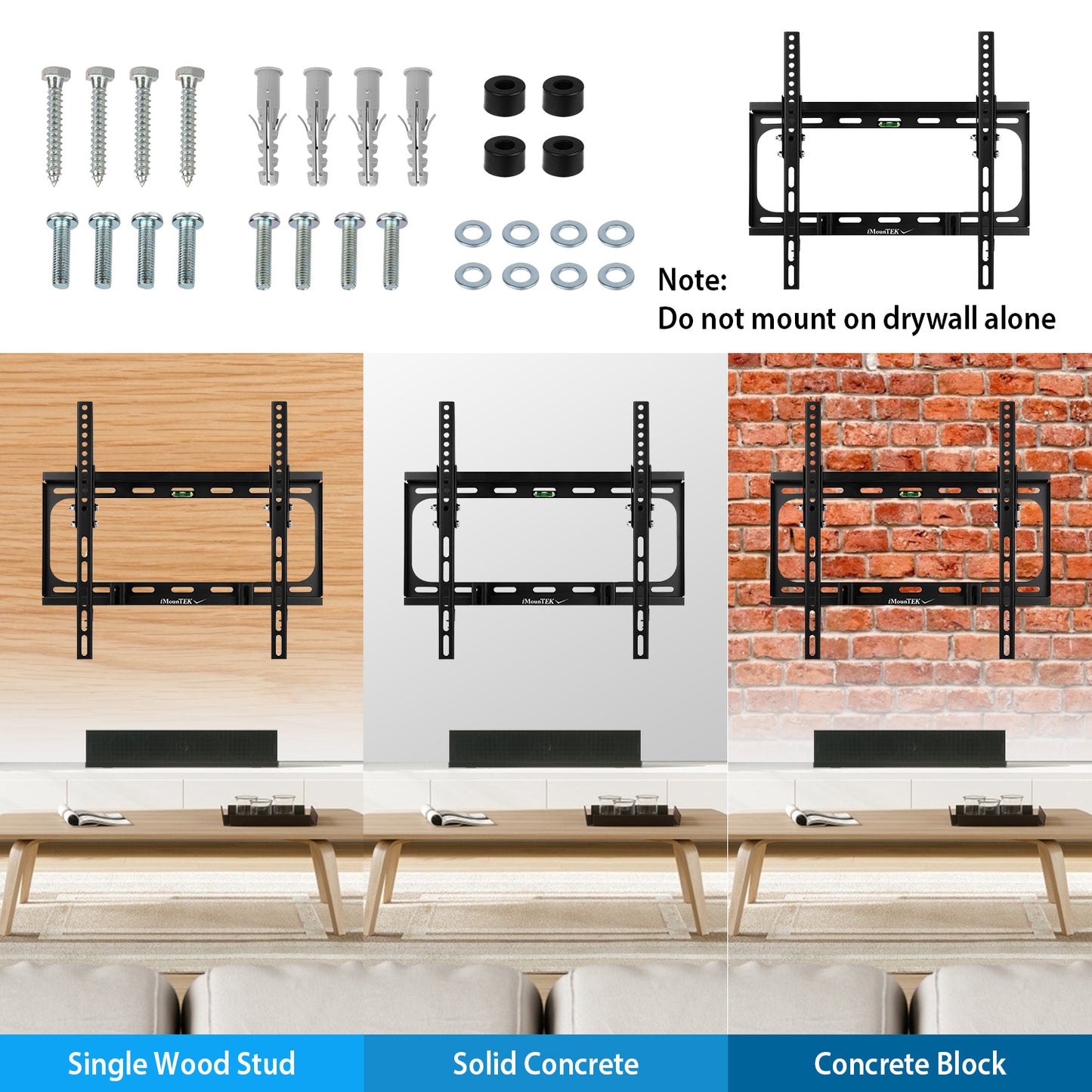 1Pc TV Wall Mount Tilt Dual Arm TV Mount Brackets Maximum VESA 400x400mm For 26-55in TVs