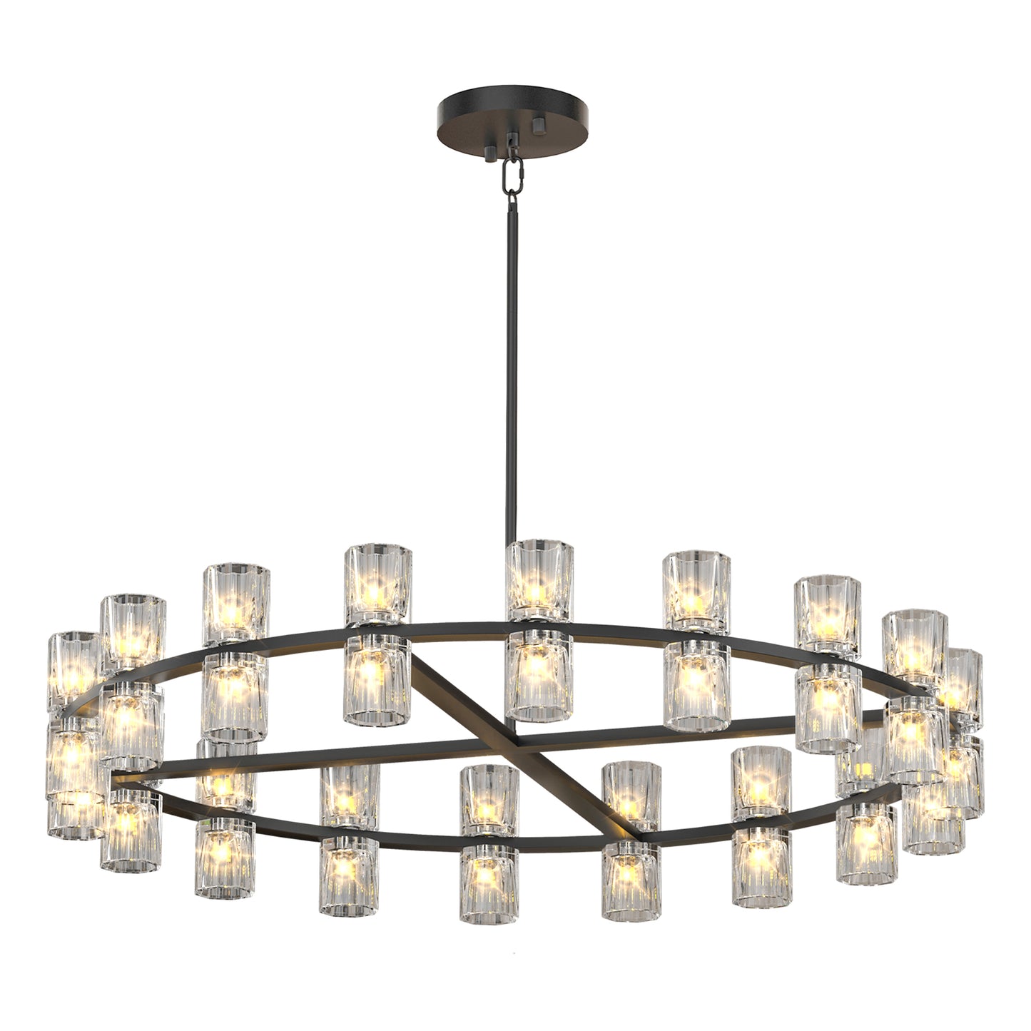 L005030-D36-P36B,W1340P310778  36 Inches Luxury Chandeliers Crystal Living Room Decorative Lights Simple Modern Dining Room LED Lighting,for Home Decor ,Bulbs Included
