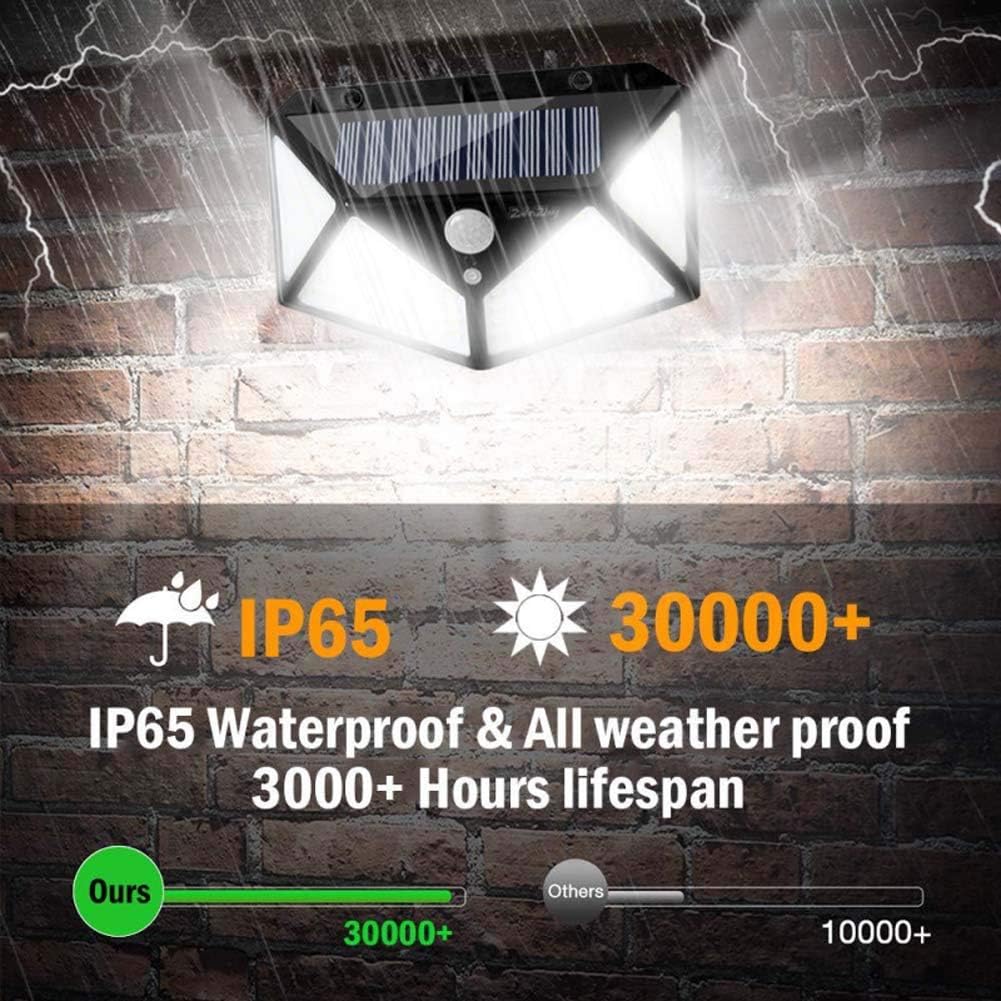Aolyty Solar Lights Outdoor, Motion Sensor Wall Light 3 Lighting Modes IP65 Waterproof LED Solar Security Lights Four Side Inllumination 2-Pack For Garden Yard Patio Walkway Fence Patio