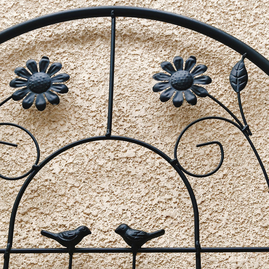 2 Pack Metal Garden Trellis 86.7  X 19.7  Rustproof Trellis For Climbing Plants Outdoor Flower Support Black