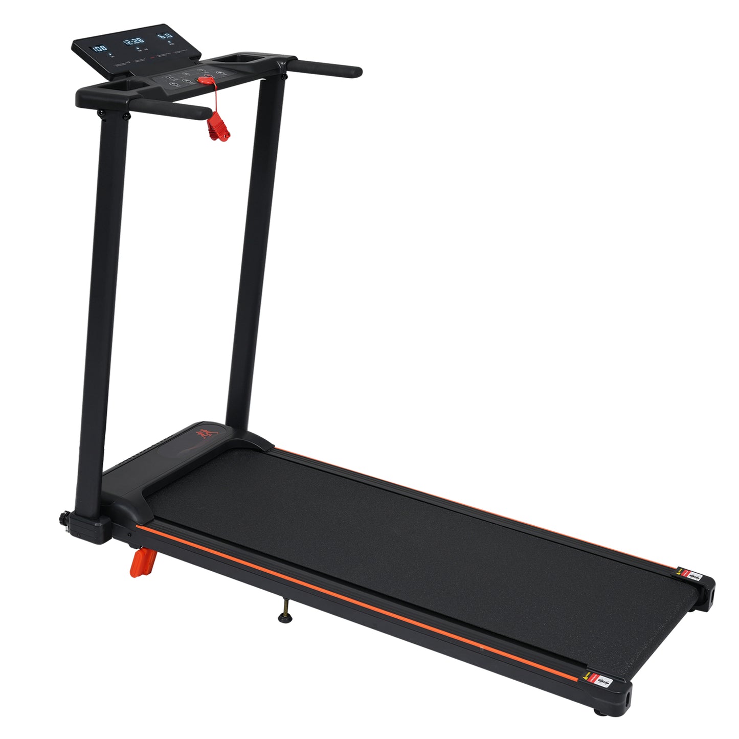 Treadmill With 8 Incline, Portable Treadmills For Home With Handle, Foldable Treadmills With 265 Lbs Capacity, 3.0HP Treadmill With 4 Adjustable Support Feet